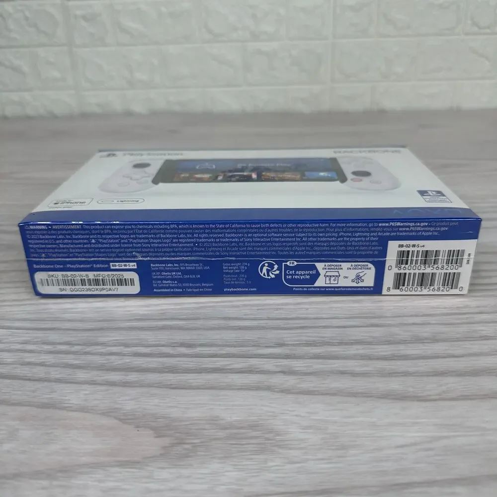 PlayStation Backbone Mobile Gaming Controller iPhone Lightning Edition BB-02-W-S